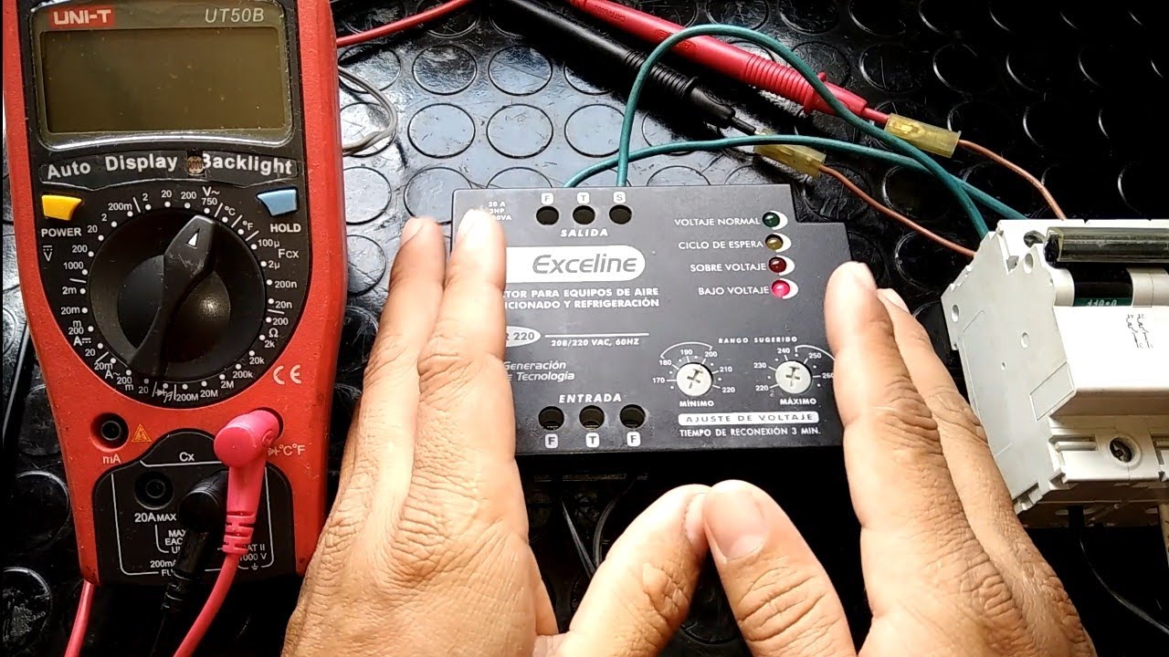 REPARACIÓN DE PROTECTOR EXCELINE GSM-R220 SE QUEDA EN BAJO VOLTAJE / NO SALE CORRIENTE