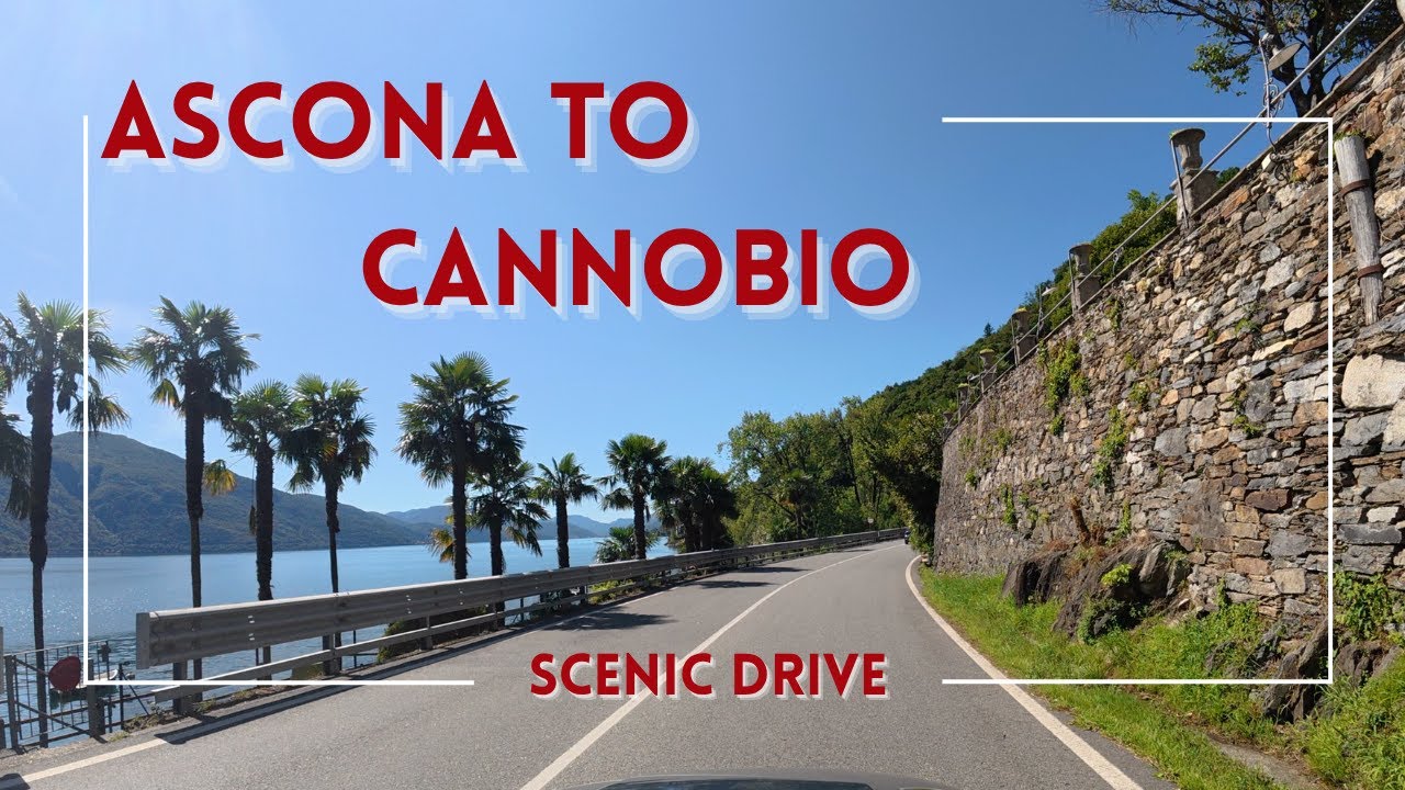 Switzerland to Italy: Curvy Lakeside Roads, Mountains, Palm Trees & Azure Skies in 4K