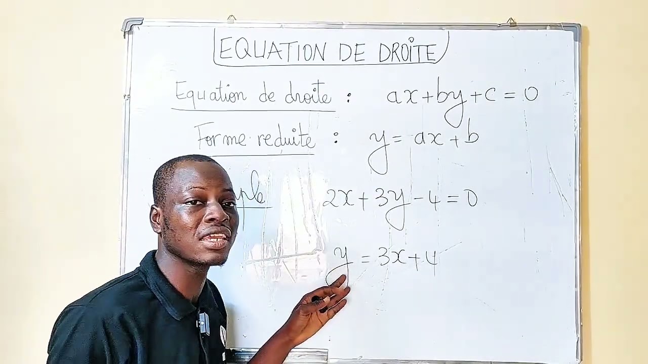 Comprendre le cours sur LES EQUATION DE DROITE #maths #fonction #education #mathematics #apprends 