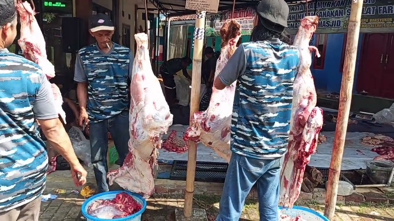 Proses menurunkan daging sapi