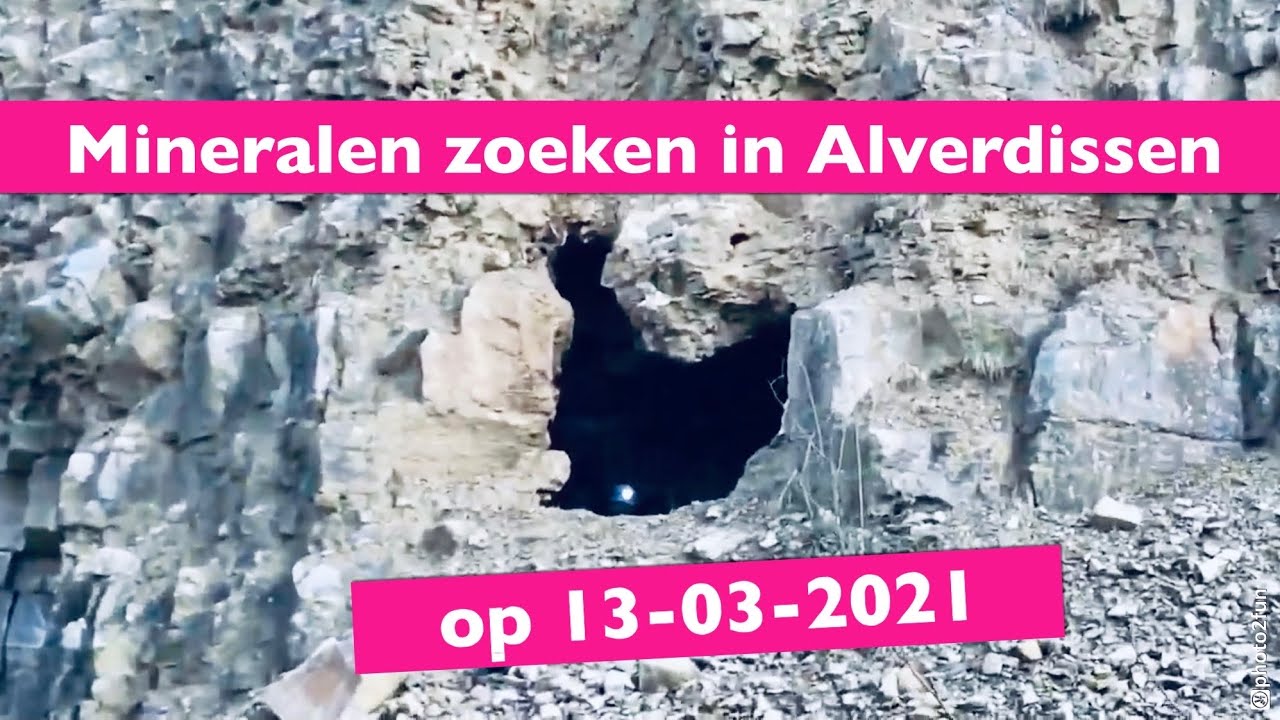 Calciet zoeken in groeve Alverdissen, Duitsland
