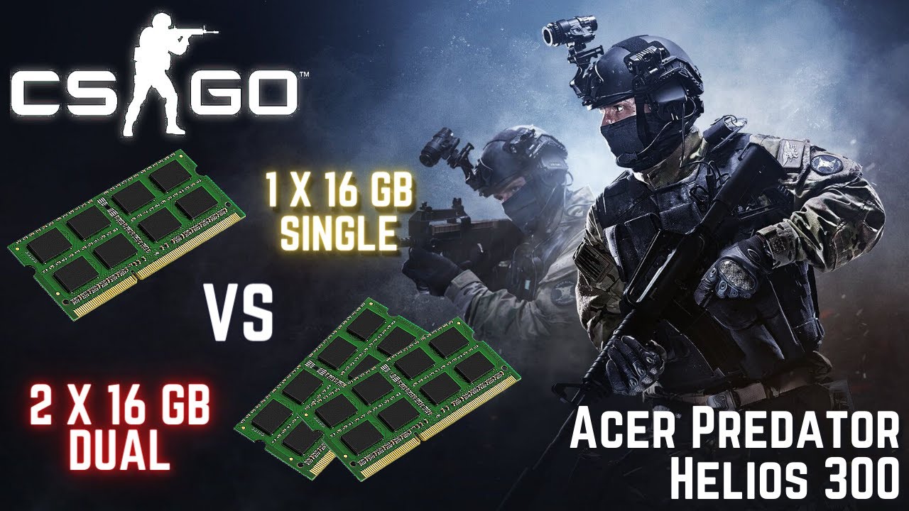 CS GO 16GB Single Channel VS 32GB Dual Channel Ram Upgrade Performance