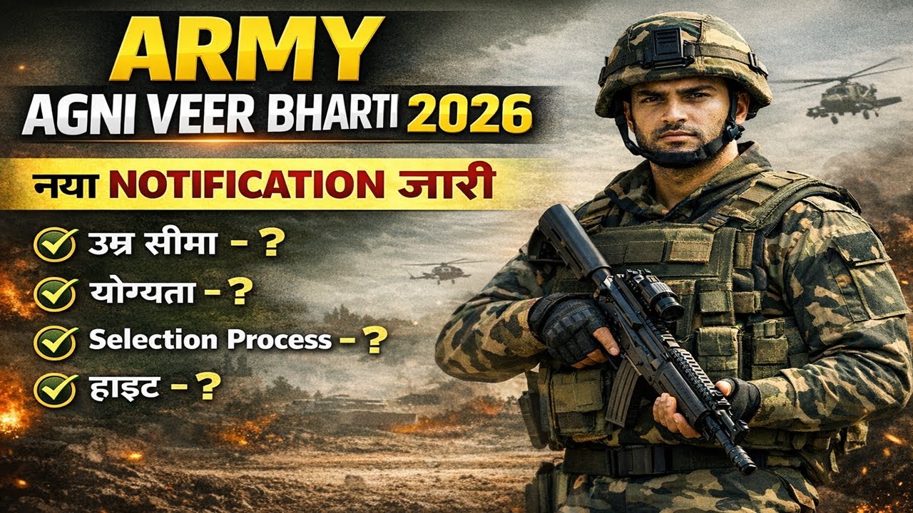 Army Agniveer Bharti 2026 Notification Out | Indian Army Agniveer Recruitment 2026||