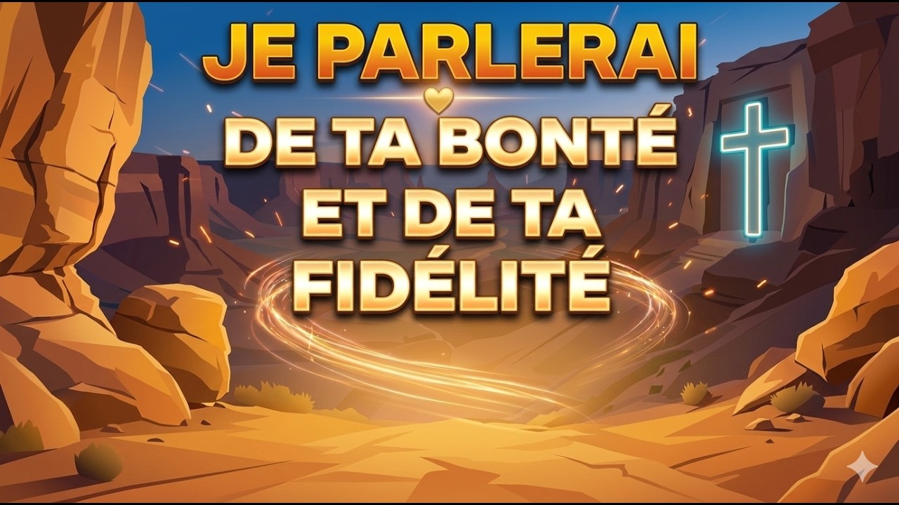 Je parlerai de ta bonté et de ta fidélité