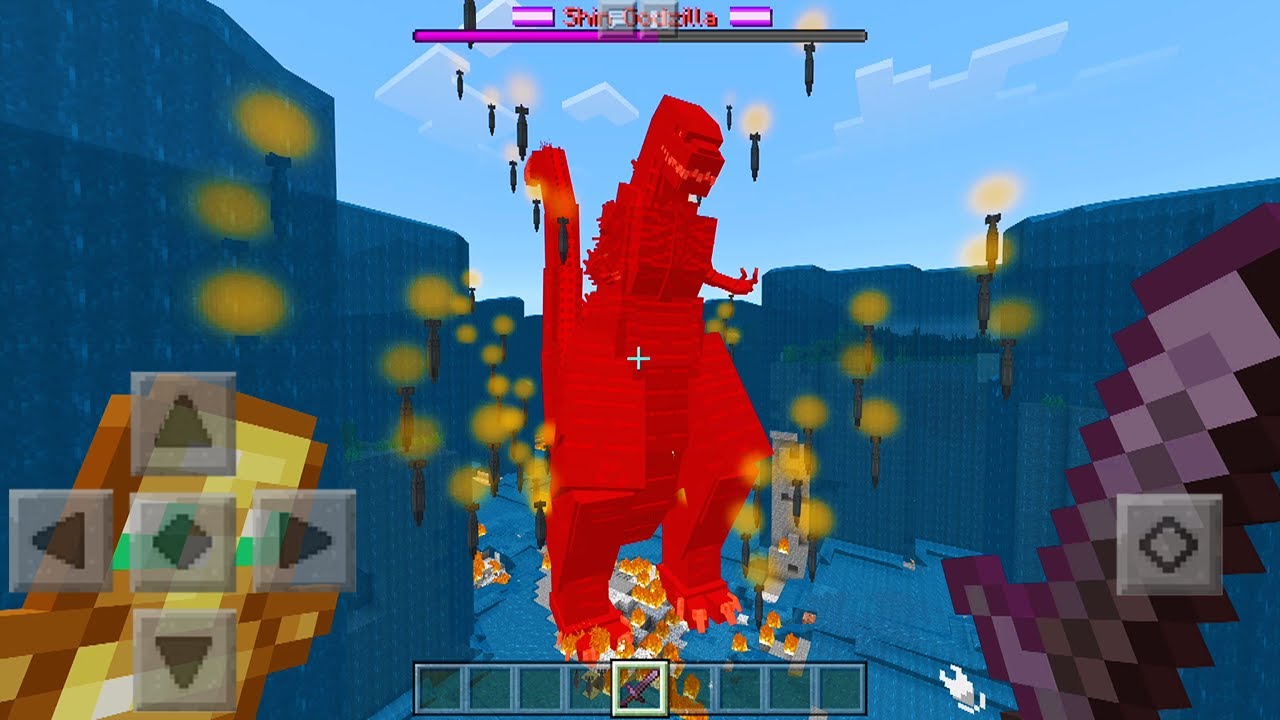 I spawned SHIN GODZILLA in Minecraft Pocket Edition