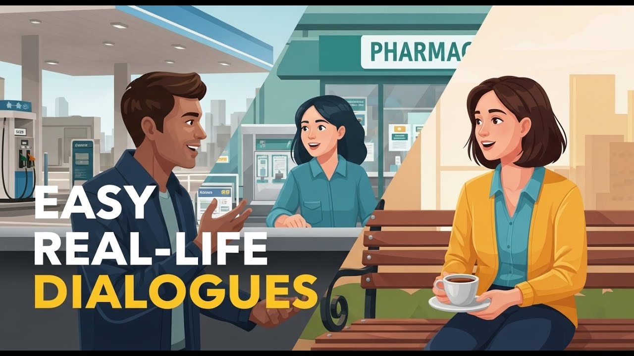 10 Short English Dialogues for Beginners | Shopping, Ordering, Airport & More
