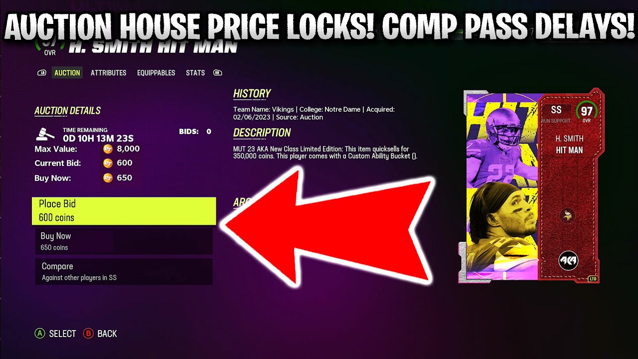 AUCTION HOUSE PLAYER PRICE LOCKS! COMP PASS DELAYS! | MADDEN 23 ULTIMATE TEAM