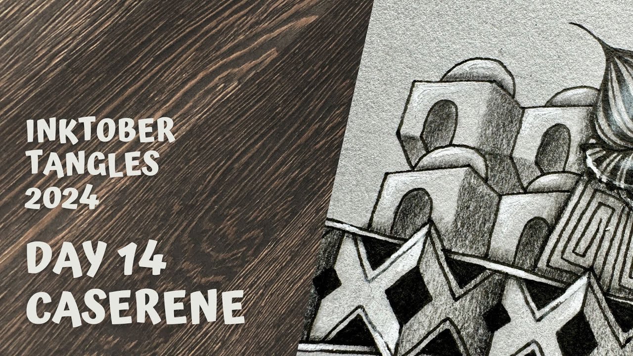 Inktober Tangles 2024 - Day 14 - Caserene