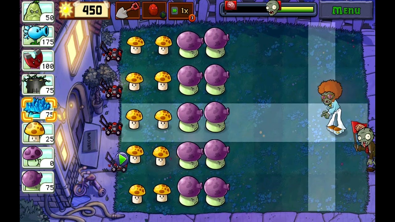 Plants vs Zombies (Nigth) Level 8 (ADVENTURE 2)