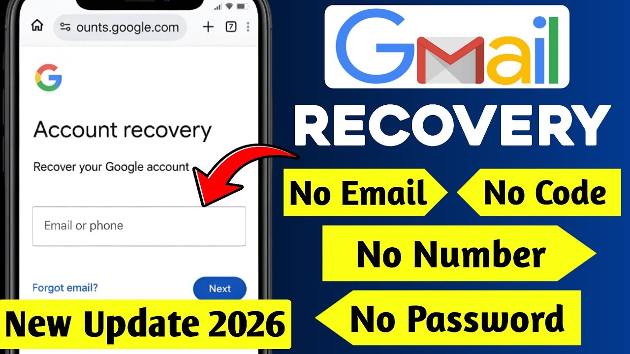 Восстановление аккаунта Gmail в 2026 году | Восстановление аккаунта Google без резервного адреса ...