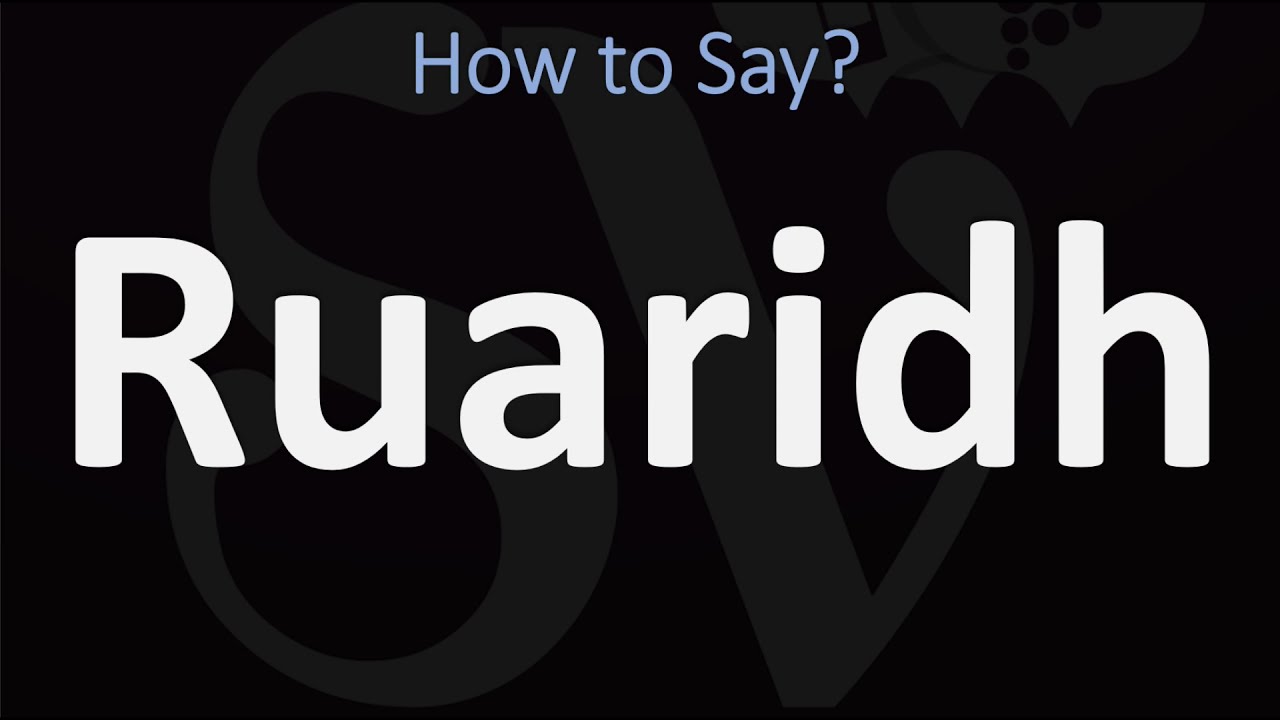 How to Pronounce Ruaridh? (CORRECTLY)