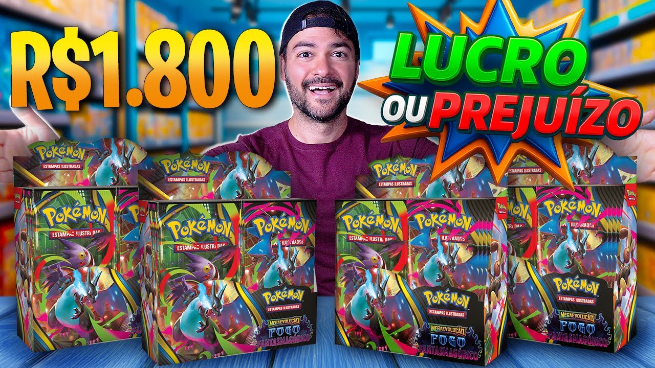 R$1.800 em CARTA POKÉMON para Lucro ou Prejuízo em Fogo Fantasmagórico