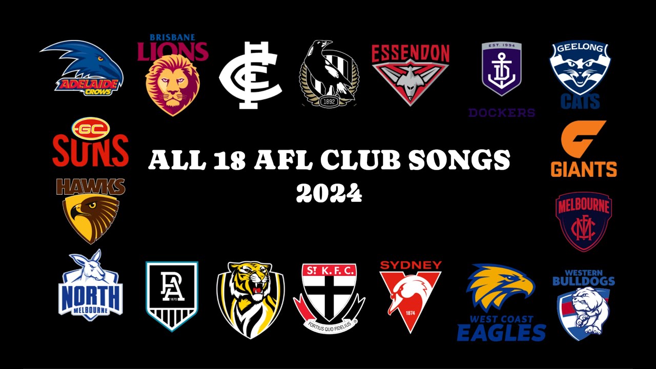 All 18 AFL Club Songs - 2024