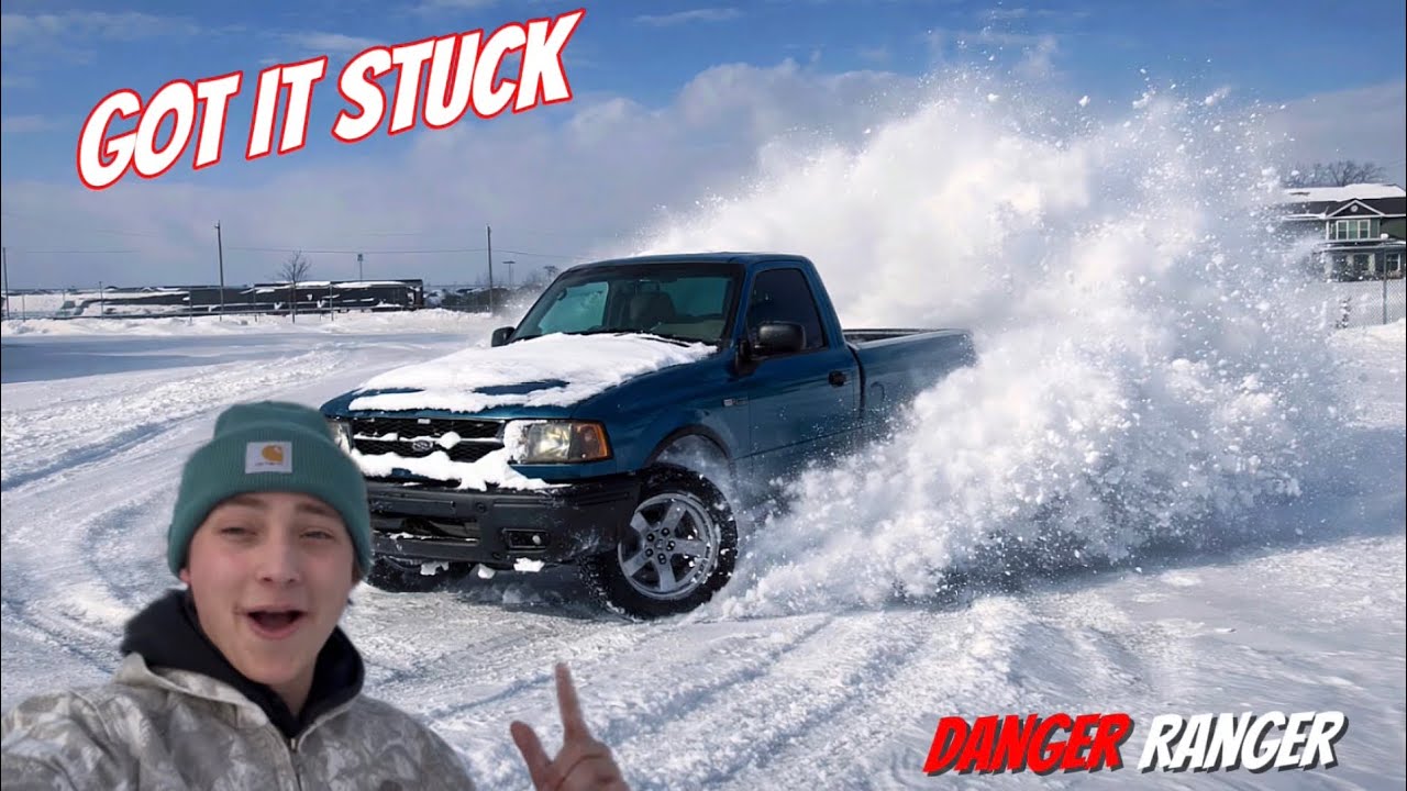 Can You SLIDE A Ford Ranger?! (And Lawnmower)