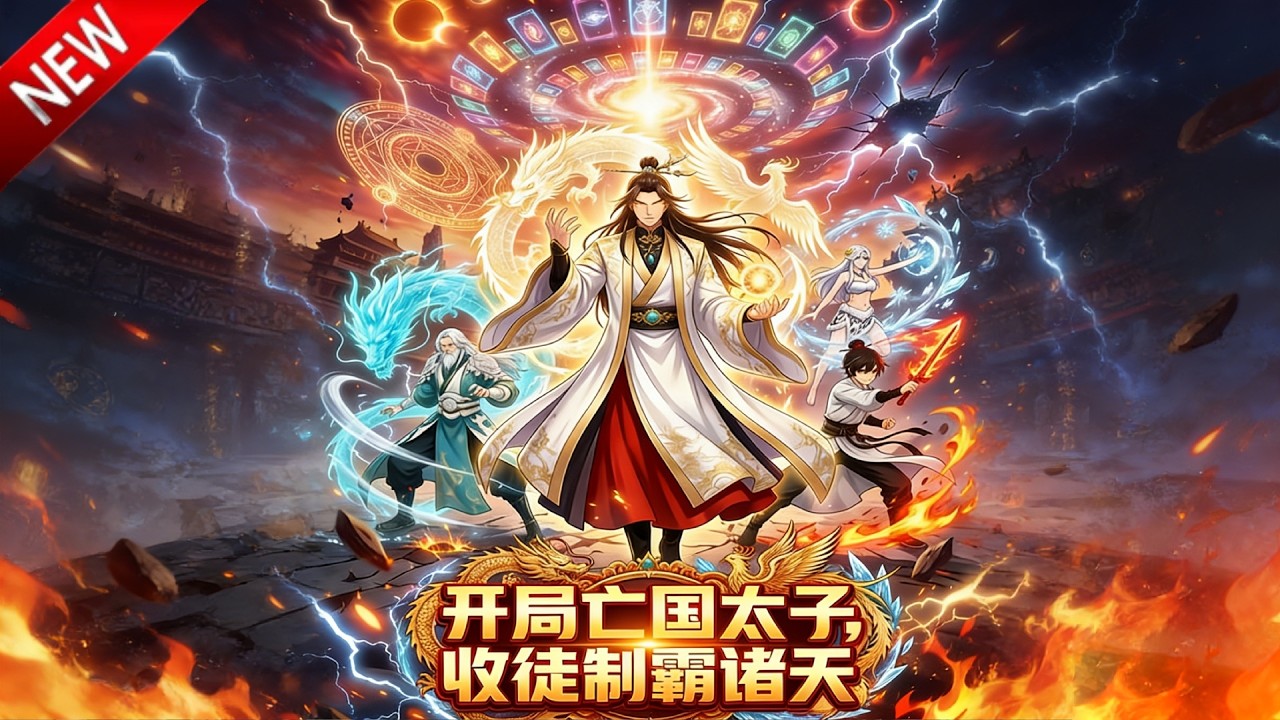 💥【新番上线】李恪穿越成不能修炼的仙朝太子，觉醒签到系统，从此顶级功法当柴烧，神兵利器当菜刀，不断收徒积蓄实力，终成一代仙帝！《开局亡国太子，收徒杀穿诸天》全集 Multi SUB #漫剧 #动漫魔女