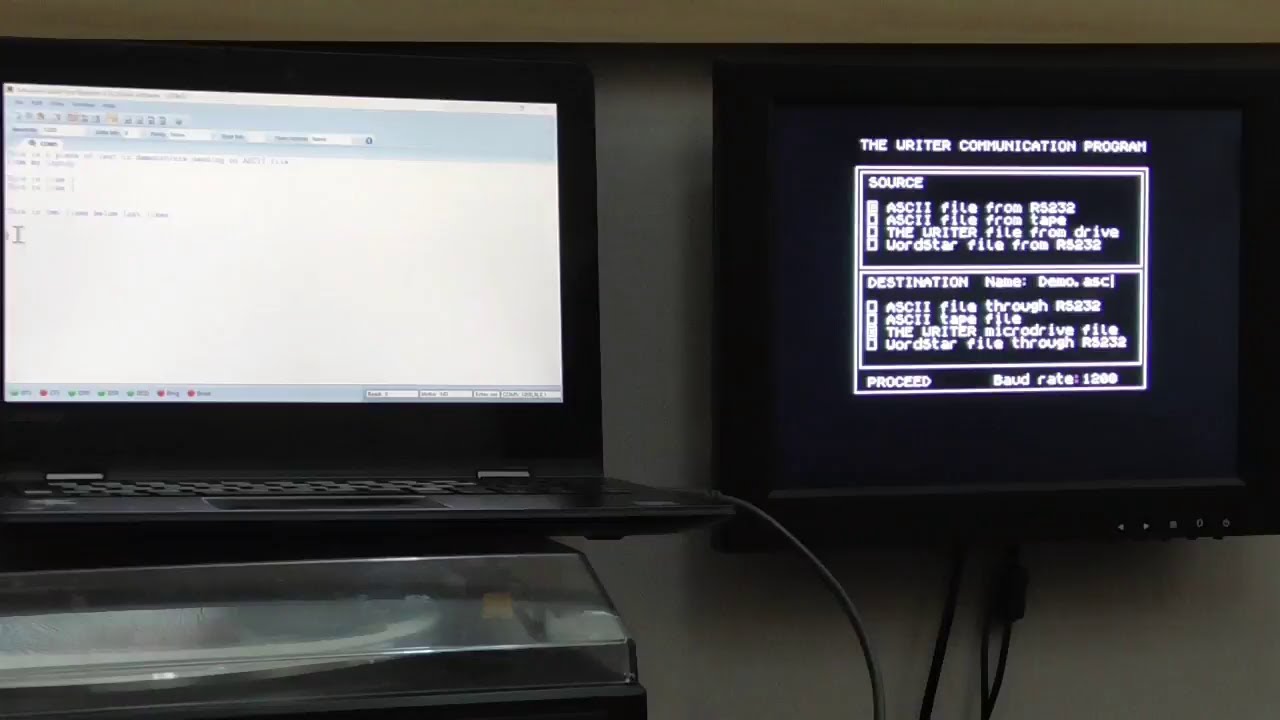 Importing ASCII files into ZX Spectrum Word Processors from my PC.
