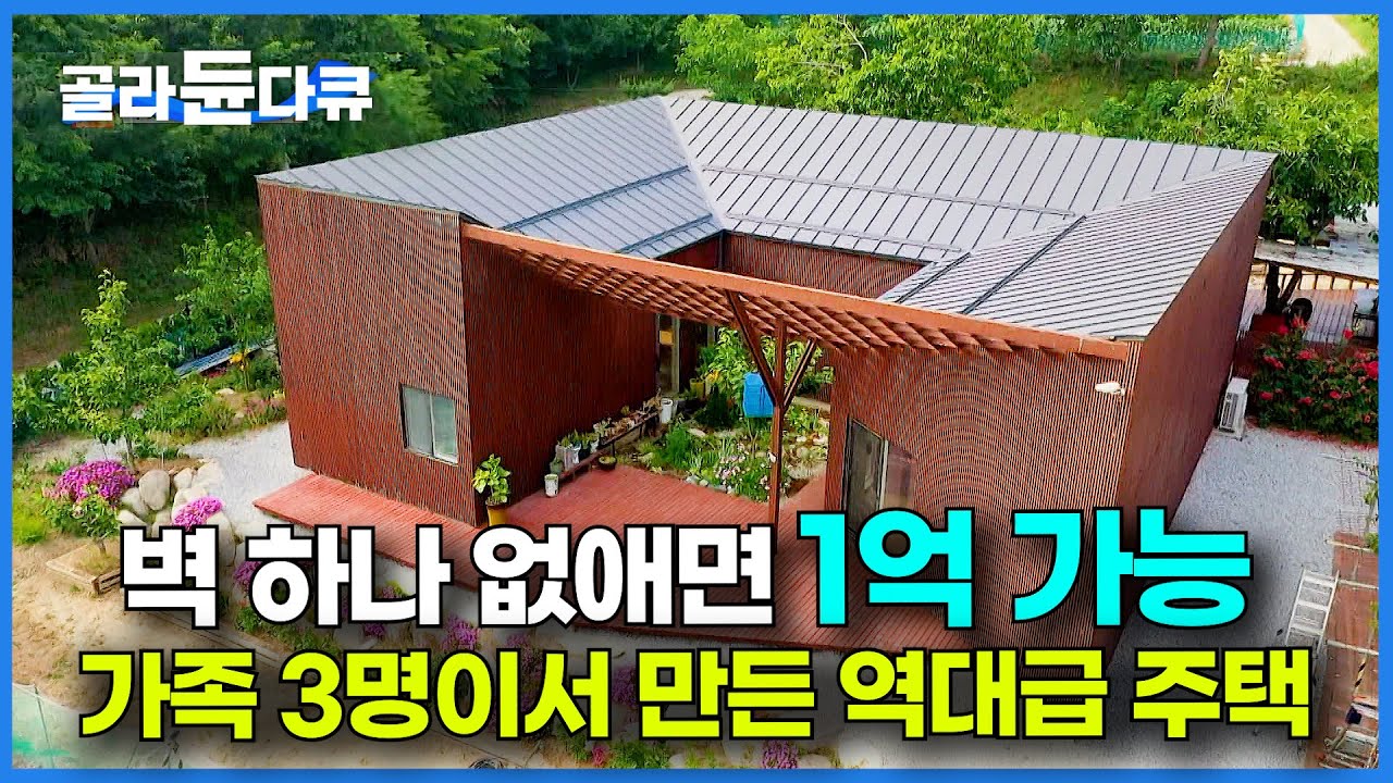 벽 한쪽 포기하면 1억에 짓는다길래 바로 없앴다｜가격대비 역대급 완성도 높은 주택 등장｜건축가 아들이 설계한 집｜건축탐구 집｜#골라듄다큐