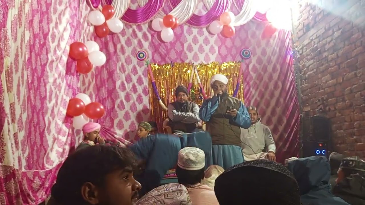 شب بارات کانفرنس ناری ہریانہ نعت مصطفی پڑھتے ہوئے معصوم رضا ا عاشق شمر دہلوی مولانا رستم قادری سمری 