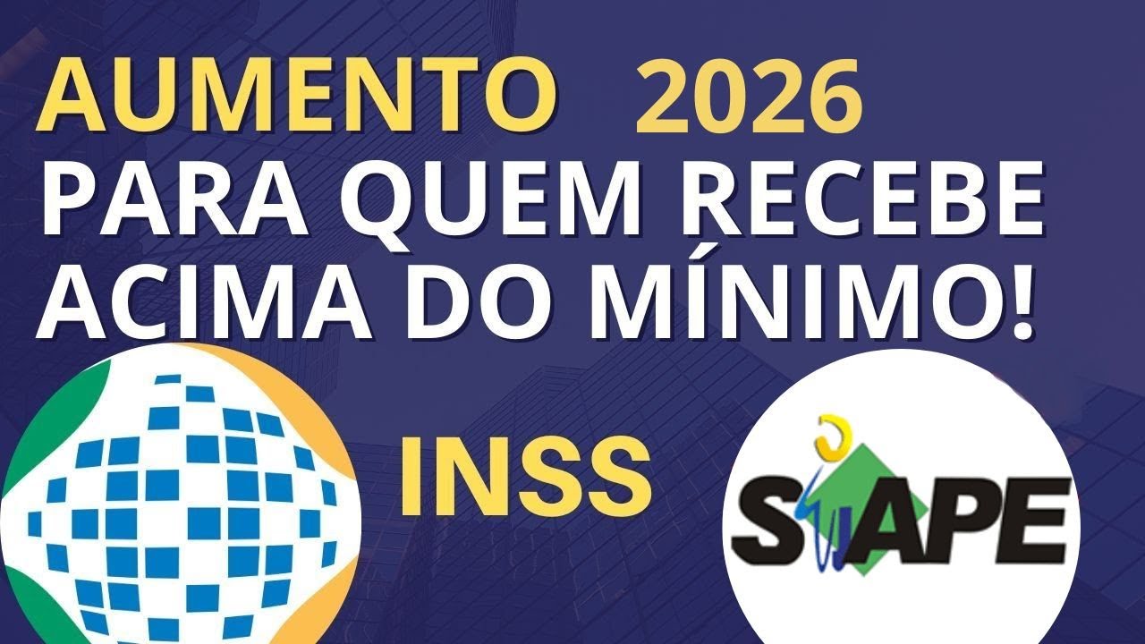 Quem Recebe Acima do Mínimo, calculando o aumento na prática.#aumentosalarial #inss #inpc #reajuste