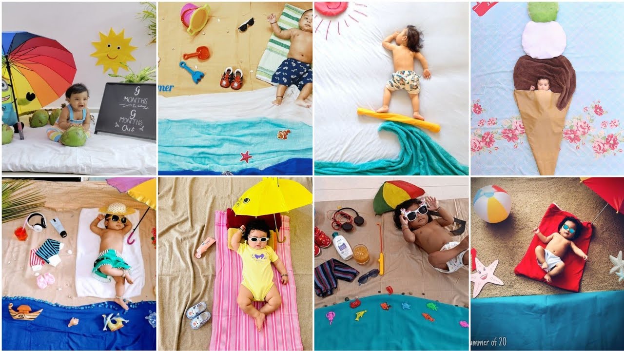 Summer Theme Baby Photoshoot ideas||Beach Theme Baby Photoshoot||Rainbow Theme photoshoot#summer