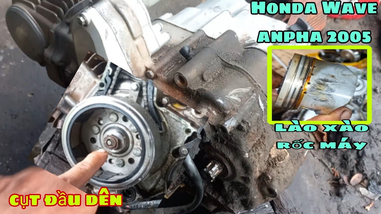 Làm Full cục máy wave alpha 2005 quá bèo/ Honda wave alpha