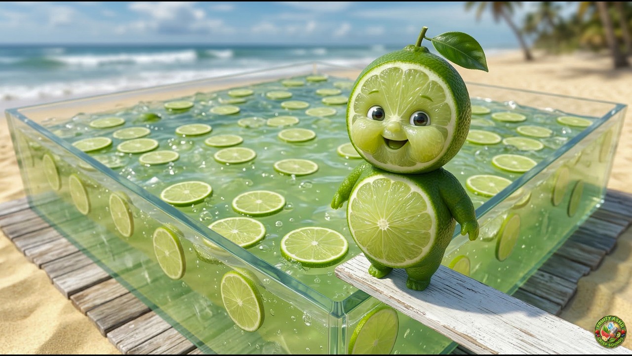 Cute or Creepy? AI-Baby Dives Into a Glass Pool at the Beach 🍋‍🟩👶| The Most Oddly Satisfying AI ASMR