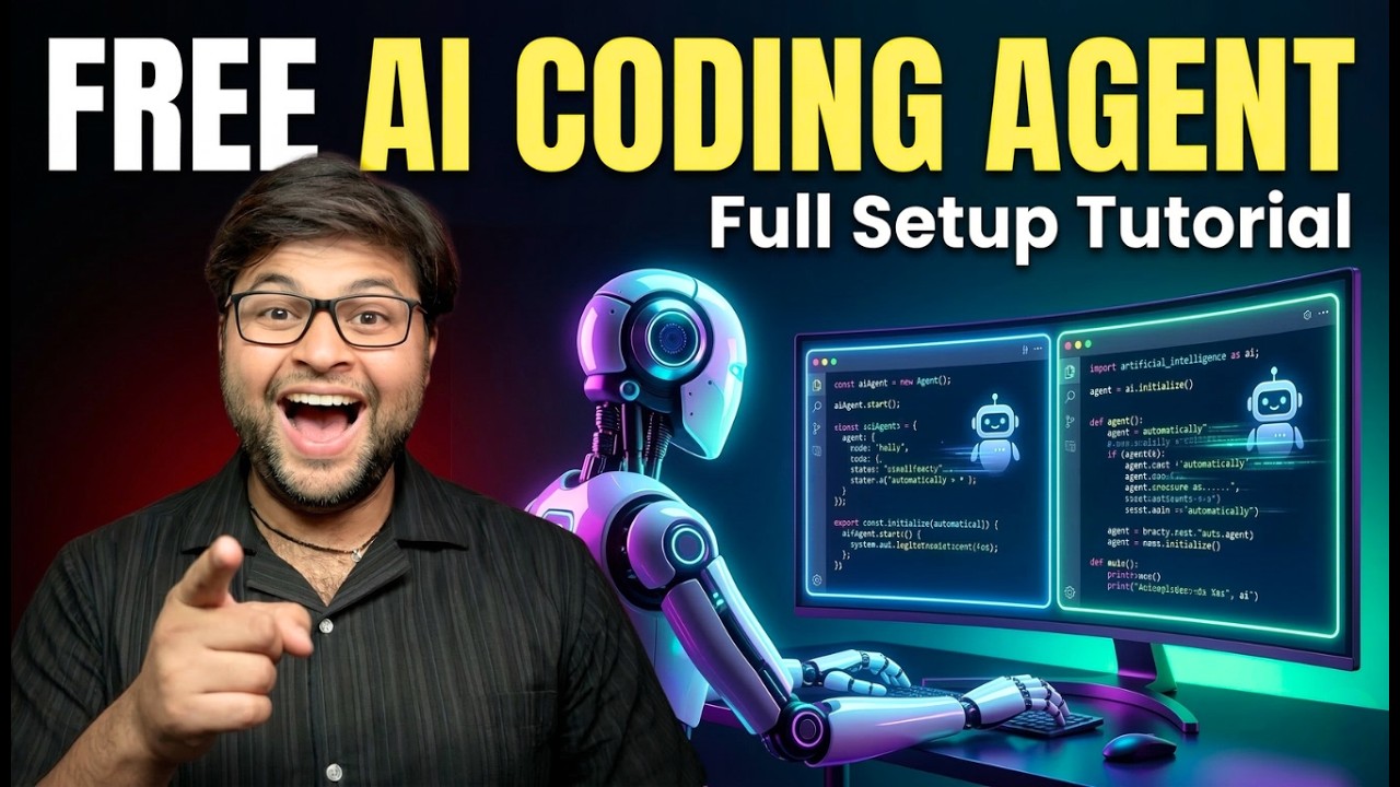 🔥 Free Coding Agent | Complete Setup and Demonstration [ Hindi]