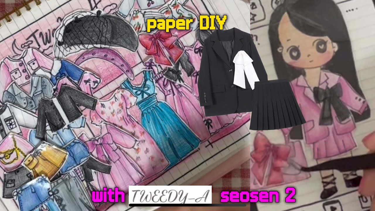 paperdiy🏁🌸 TWEEDYA cover fashion ver.2 / #트위디아 시즌2  / #종이놀이 #종이인형 #satisfying #asmr