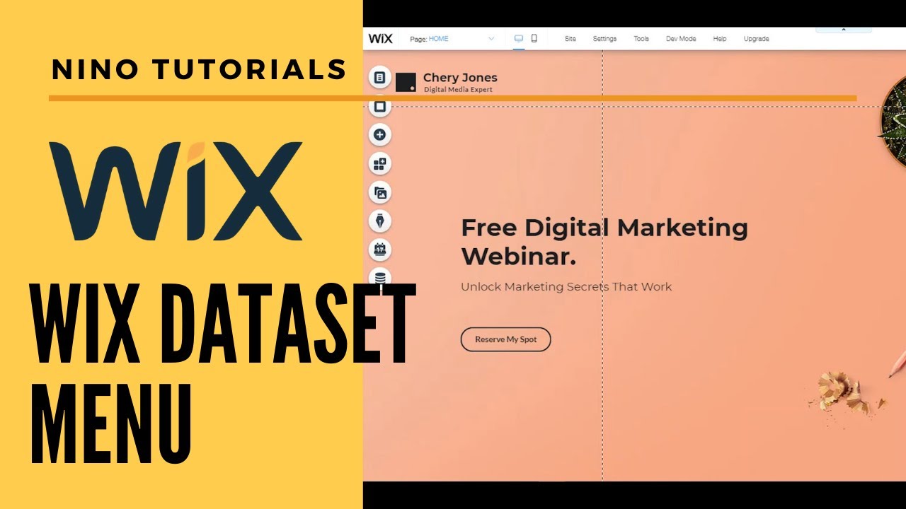 Wix Dataset Menu - Wix For Beginners - Wix Tutorial