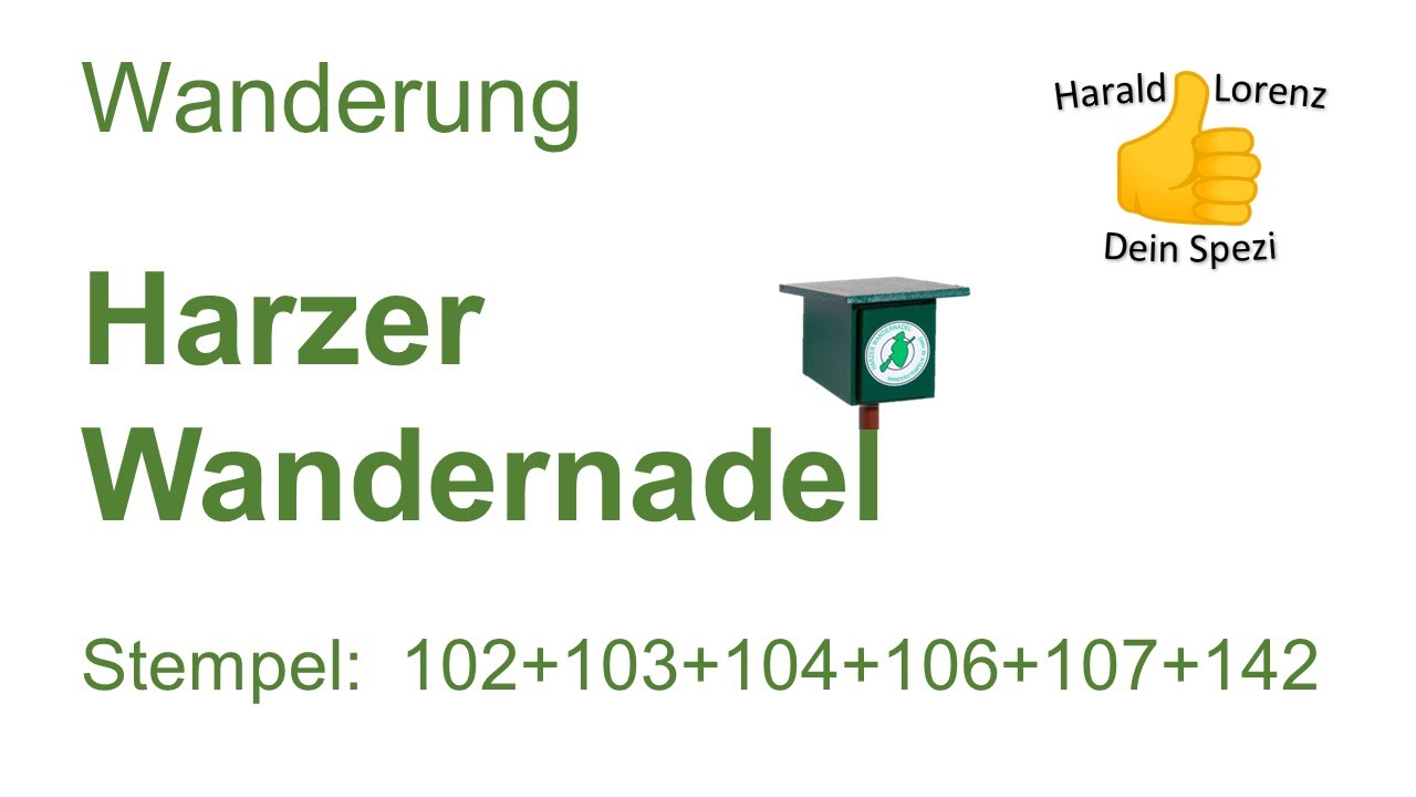 Harzer Wandernadel: Stempel 102, 103, 104, 106, 107 und 142