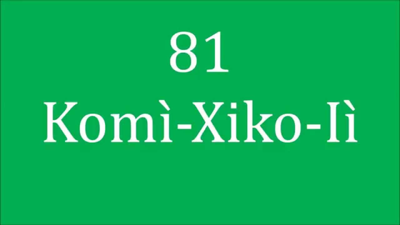 Mixteco numbers 1 to 100. Numeros Mixteco de 1 al 100