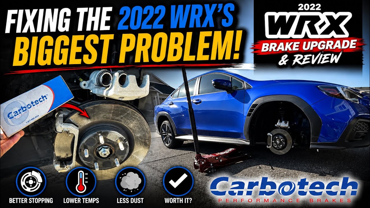Biggest problem are brakes on 2022 WRX. Front pad upgrade Carbotech AX6 5BA-VBH