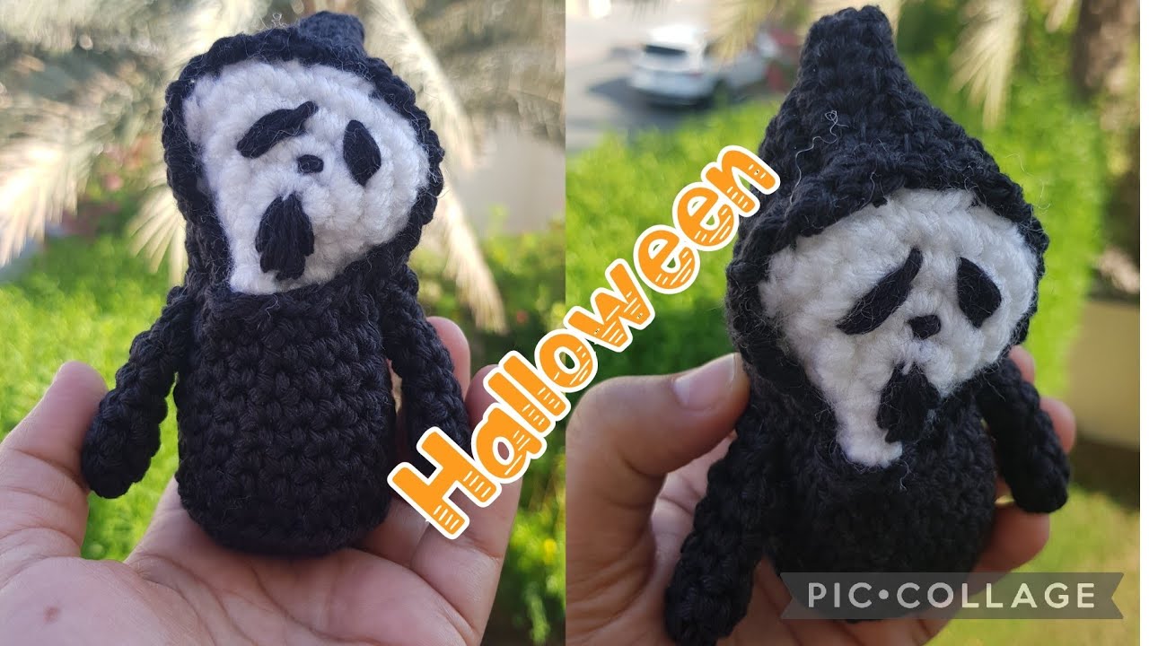 Crochet ghost face| Halloween شبح الهالاويين👻💀🎃
