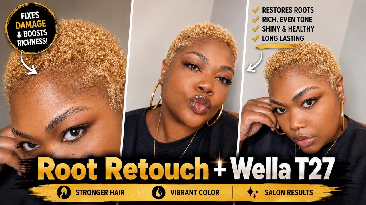 Root Touch Up Blonde TWA + Wella T27 Toner | Aiyanna Bree