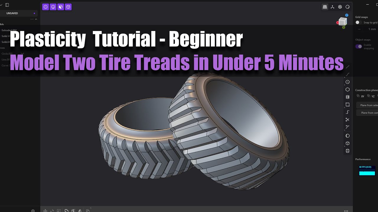 Plasticity Tutorial for Beginners | Model Two Tire Treads in Under 5 Minutes