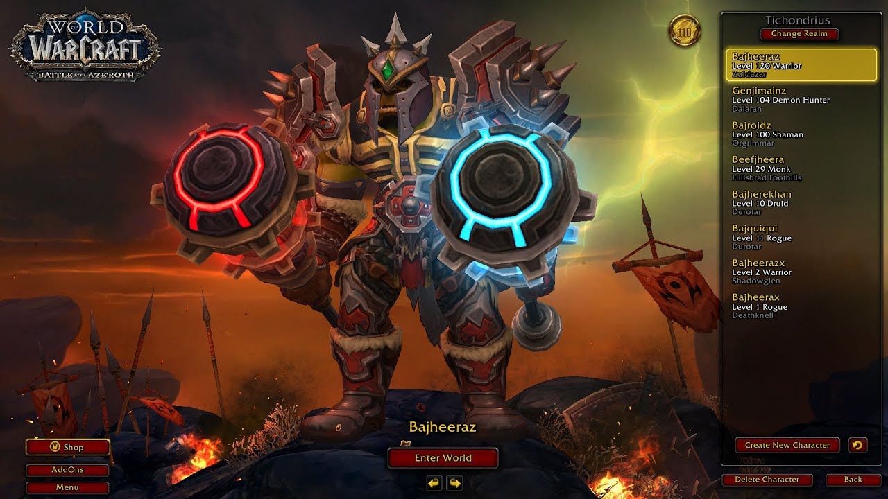 Bajheera - FAVORITE 8.1 WARRIOR COMP: FURY KFC - WoW BFA Warrior 3v3 Arena