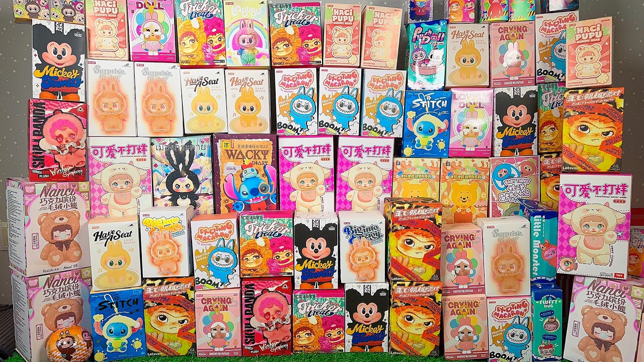 80 ЛАБУБУ😱 Гигантская МЕГА Распаковка POP MART Сюрпризов Labubu, Вакуку, СТИЧ, Fuggler, Nanci
