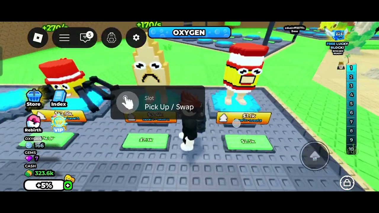 I play Roblox dive for brainrot 