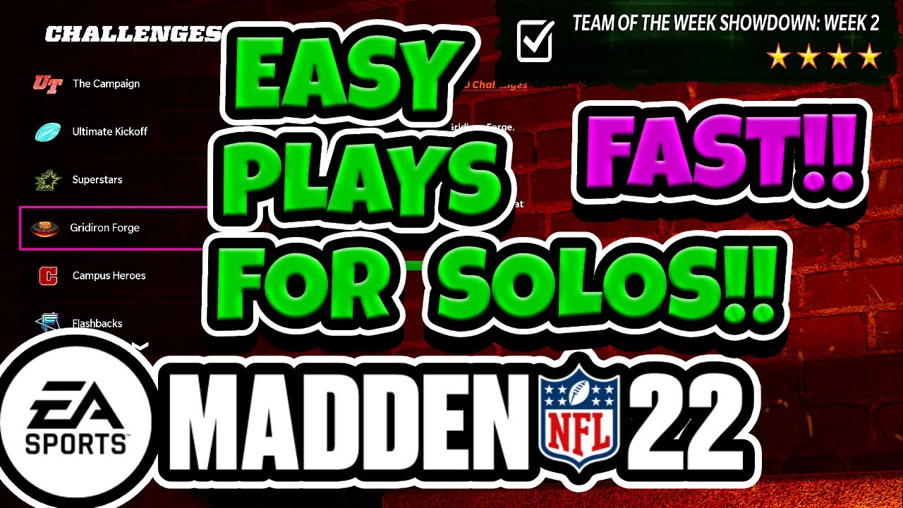 Best Plays To Run Against Solos and Solo Battles in Madden 22!!