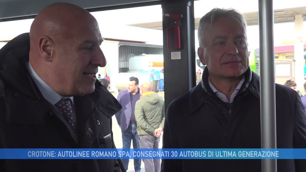 CROTONE: AUTOLINEE ROMANO SPA, CONSEGNATI 30 AUTOBUS DI ULTIMA GENERAZIONE