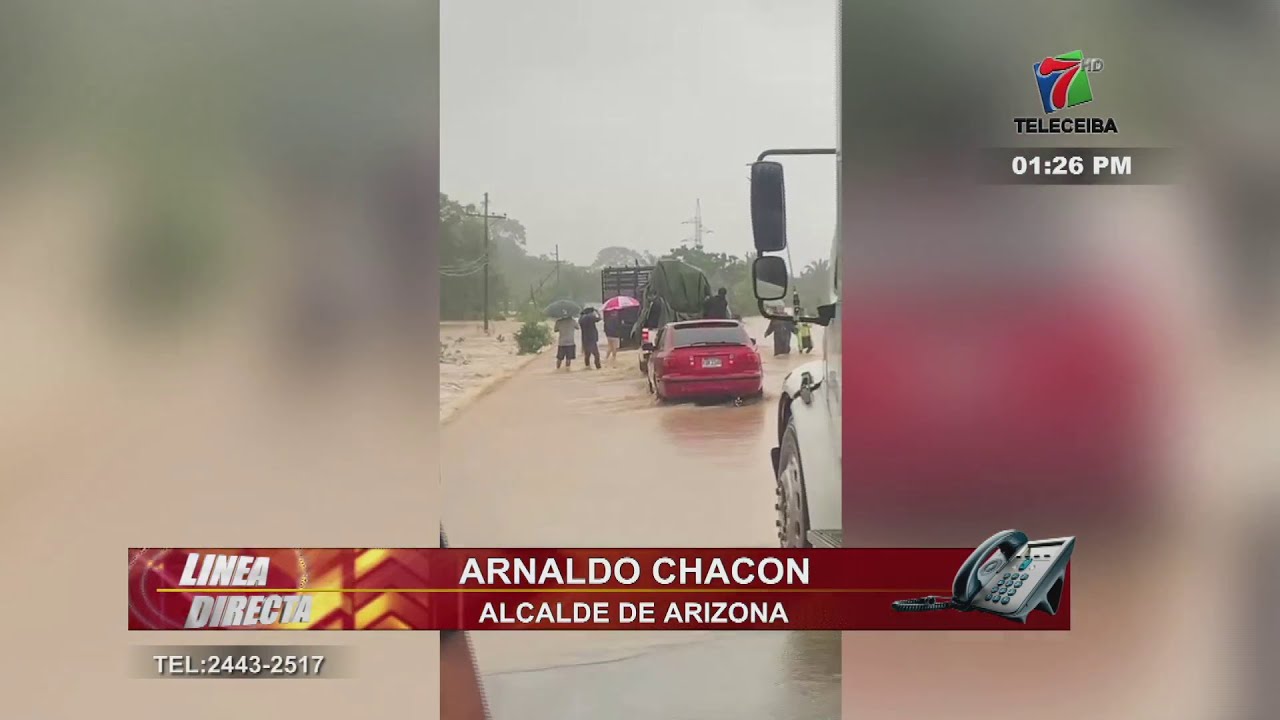 Inundaciones en Arizona, Atlántida por las lluvias que deja masa de aire frio