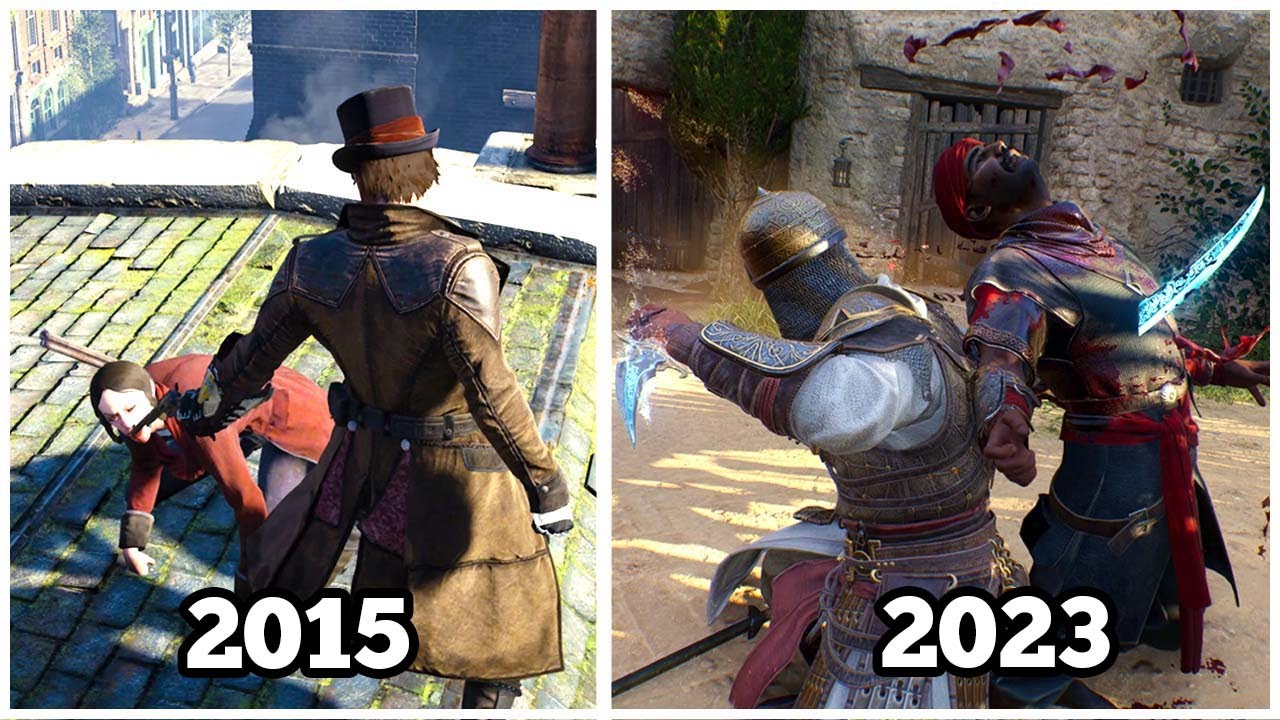 AC: Syndicate VS AC: Mirage - Basic Combat Comparison Stealth & Unarmed Showcase