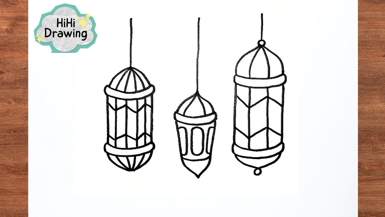 How To Draw Ramadan Kareem Lanterns ✨🕋🕌 | Drawing Step by Step