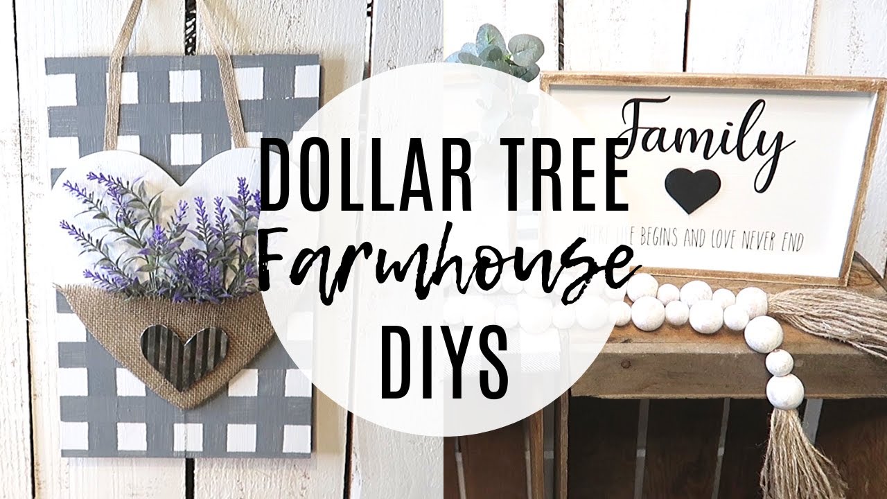 DOLLAR TREE FARMHOUSE DECOR DIYS 2020❤3 EASY FARMHOUSE DIYS❤DOLLAR TREE DIY 2020