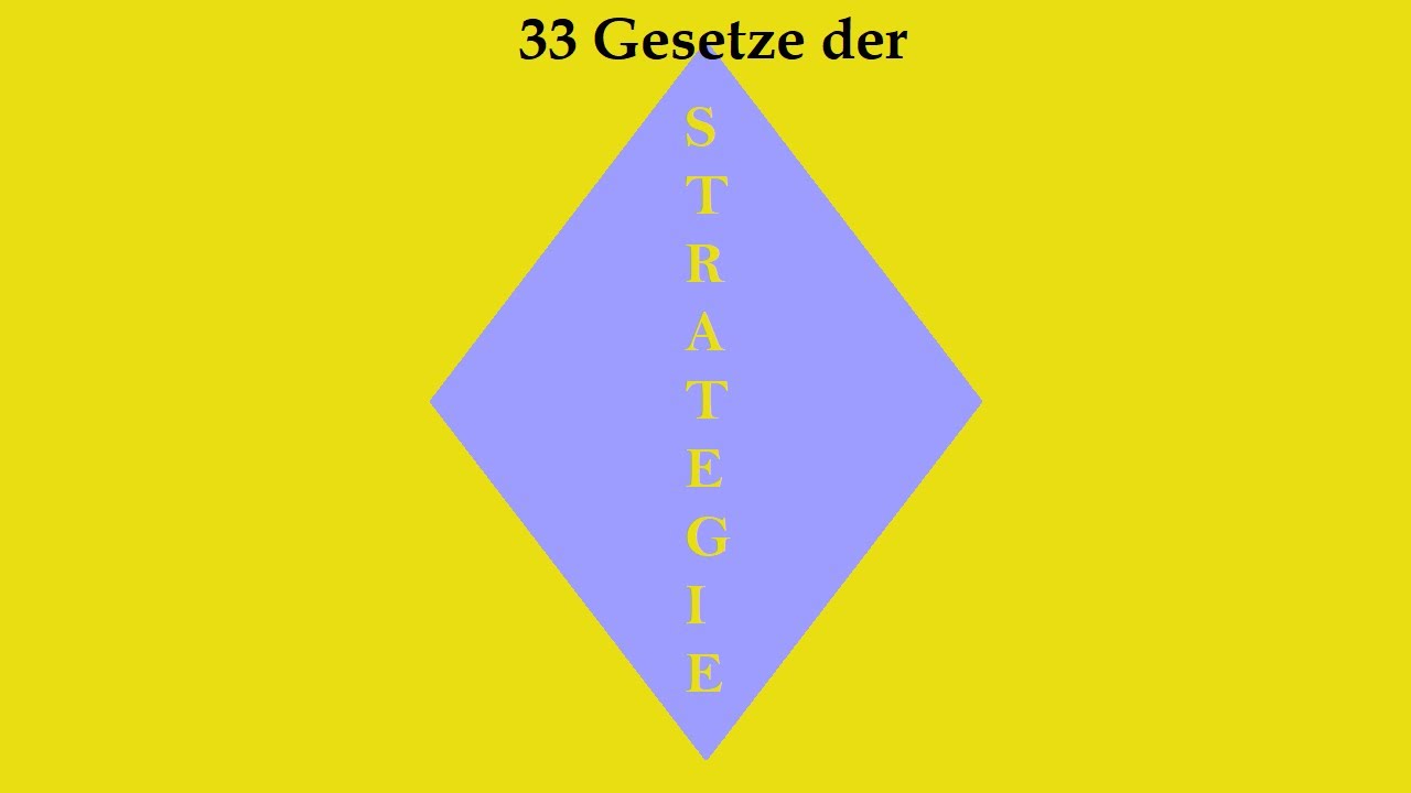 Die 33 Gesetze der Strategie von Robert Greene | Komplettvideo