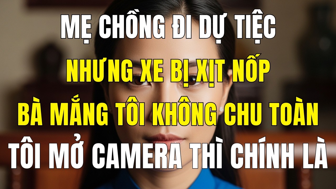 Sáng mẹ chồng đi dự tiệc xe bị xịt nốp mắng tôi không chu toàn tôi mở camera chứng minh