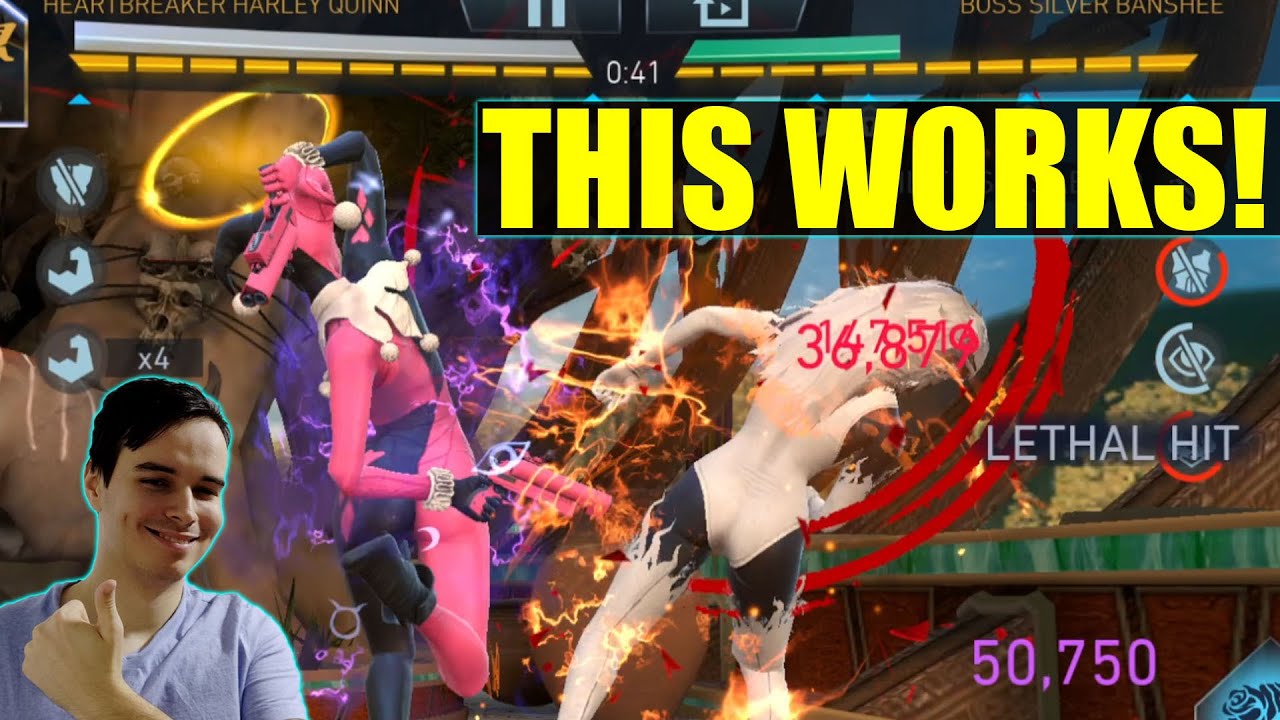 Abusing Boss Silver Banshee's Mechanics With Puppet HBHQ Injustice 2 Mobile
