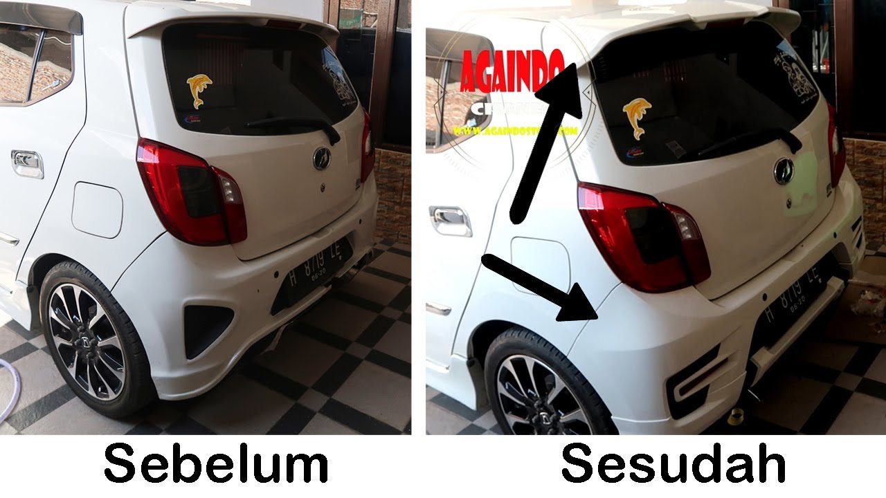 Plug N Play : Upgrade Bumper dan Spoiler Ayla lama 1.0 ke 1.2 terbaru - 2019