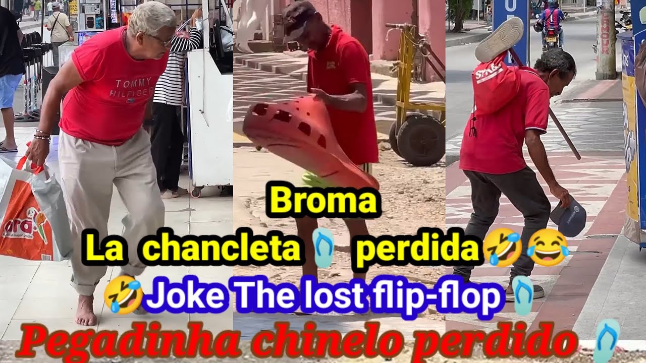 Broma La chancleta🩴 perdida🤣😂 / Pegadinha chinelo perdido🩴/ 🤣Joke The lost flip-flop🩴
