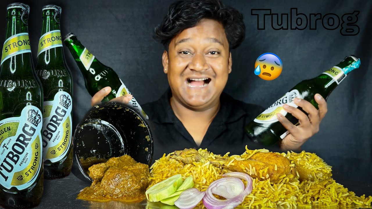 STRONG TUBORG WITH CHICKEN BRIYANI MUKBANG 